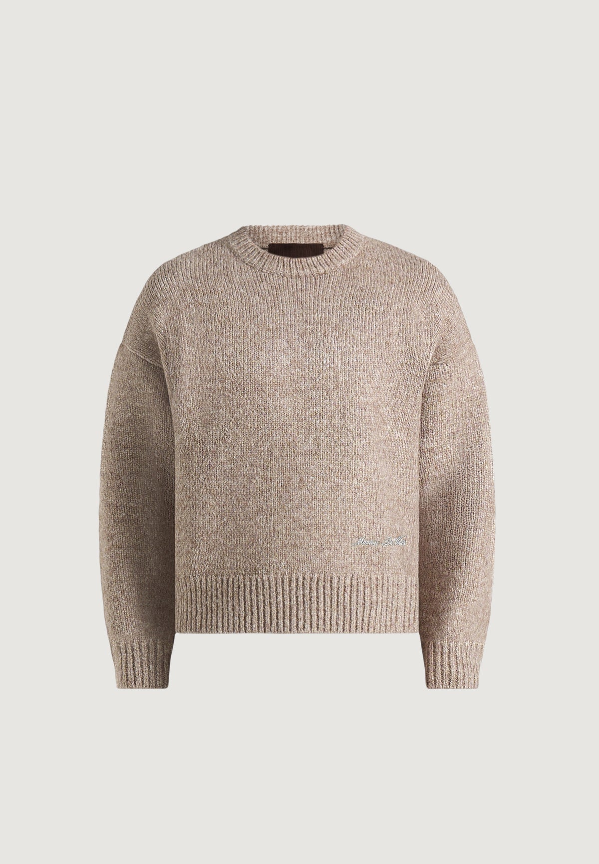 KW001 - Brushed Wool-Blend Knit Signature Jumper - Beige