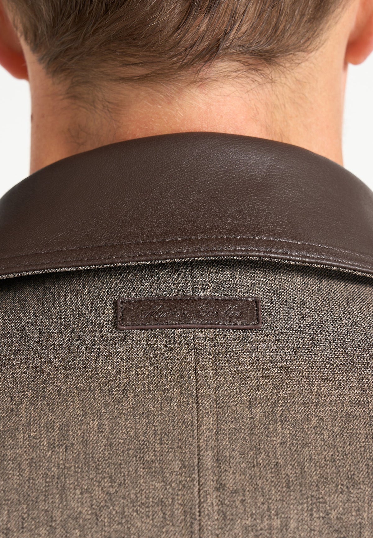 Cameron - Unisex Oversized Textured Tailored Bomber Jacket - Taupe