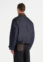 Cameron - Unisex Oversized Denim Bomber Jacket - Indigo