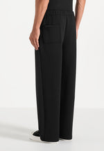 Jerome - Wide Leg Neoprene Trousers - Black