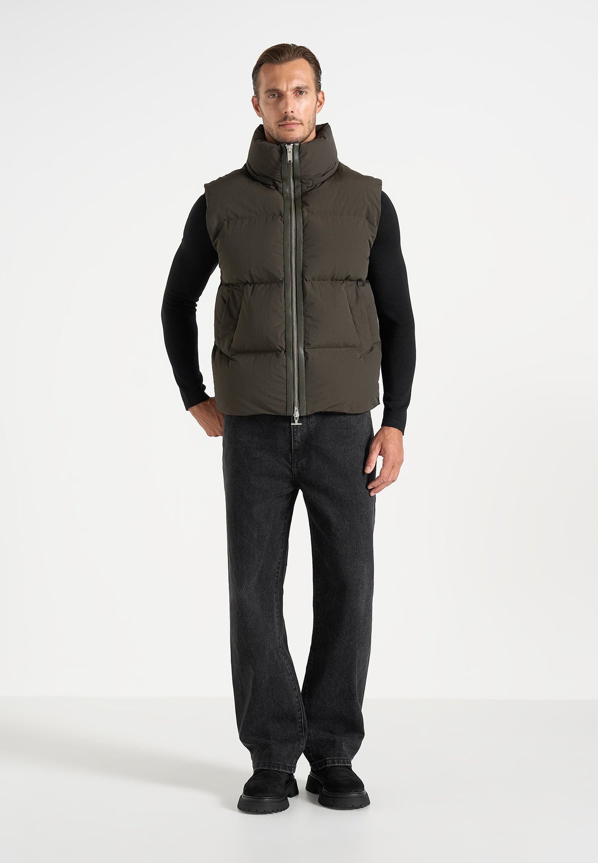 Eric - 2-in-1 Puffer/Gilet Jacket - Olive