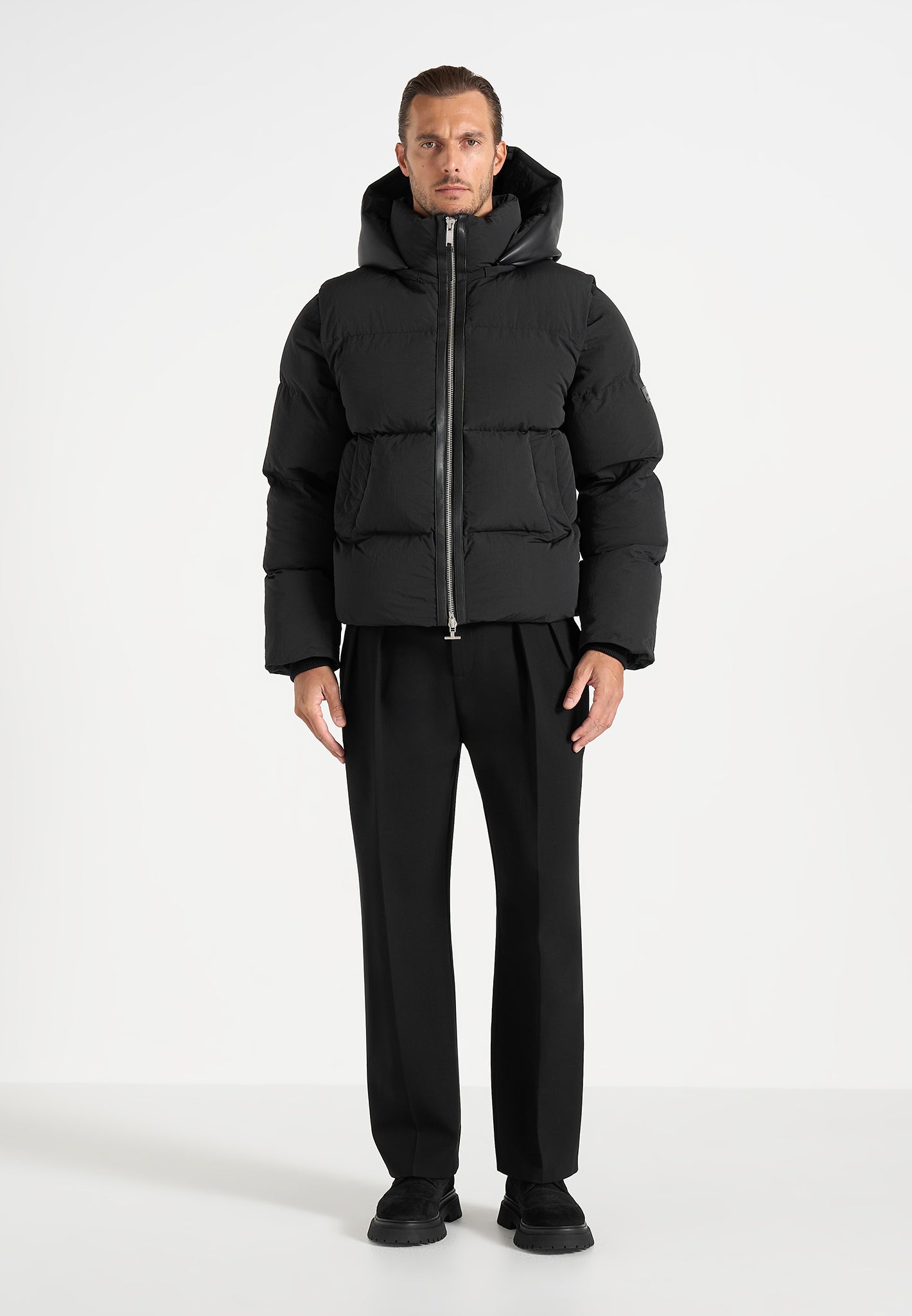 Eric - 2-in-1 Puffer/Gilet Jacket - Black