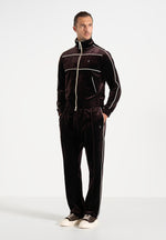 Eiffel Velour Track Pants - Brown