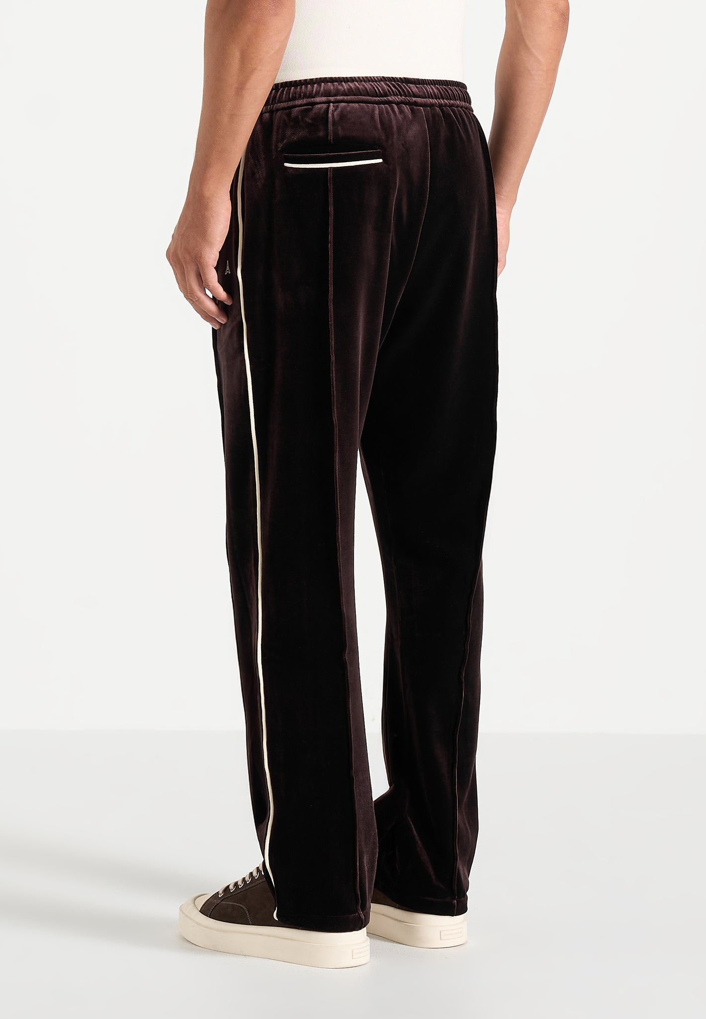 Eiffel Velour Track Pants - Brown