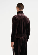 Eiffel Velour Track Jacket - Brown