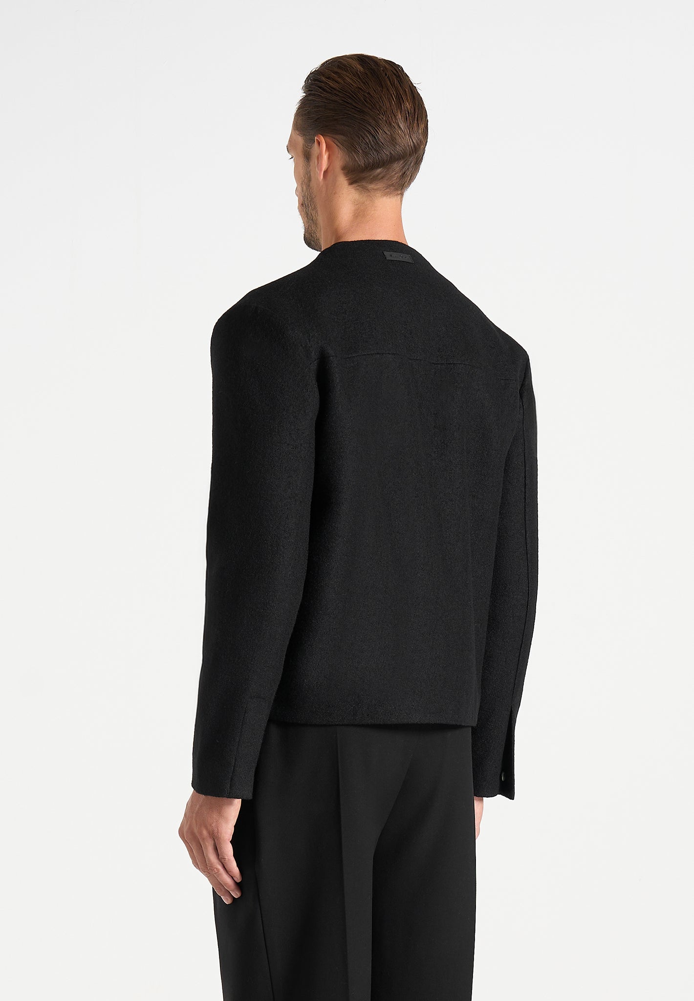 Loris - Kimono Minimal Wool Jacket - Black