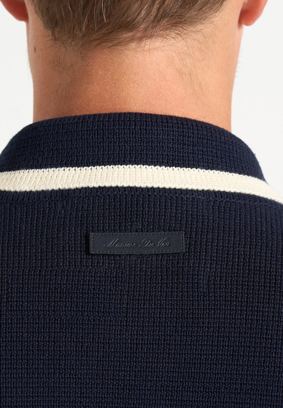 Julien - Classic Combed Cotton Knit Cardigan - Navy