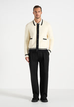 Julien - Classic Combed Cotton Knit Cardigan - Cream