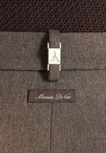 Dorian - Relaxed Fit Pleated Textured Tailored Trousers - Taupe