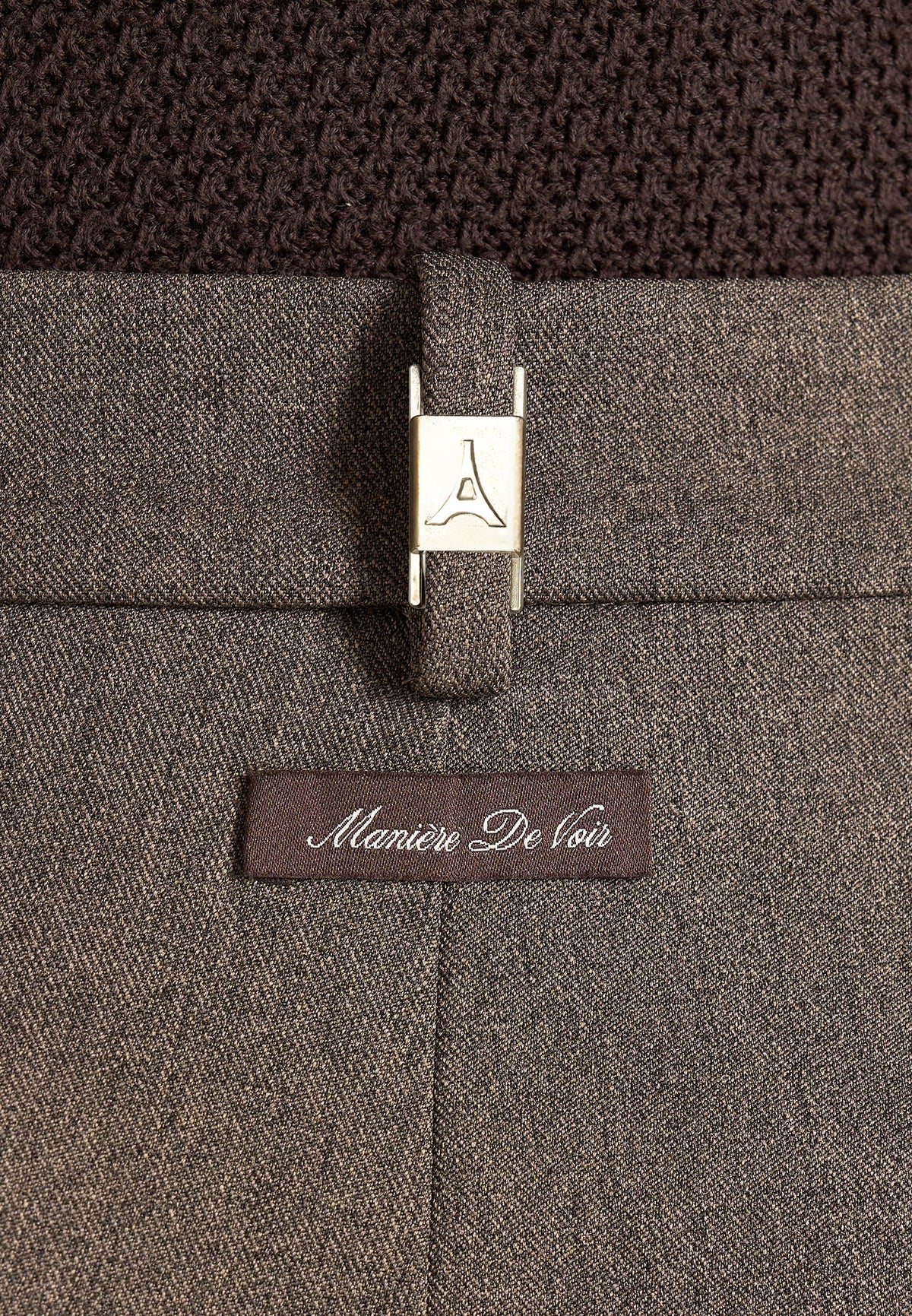 Dorian - Relaxed Fit Pleated Textured Tailored Trousers - Taupe