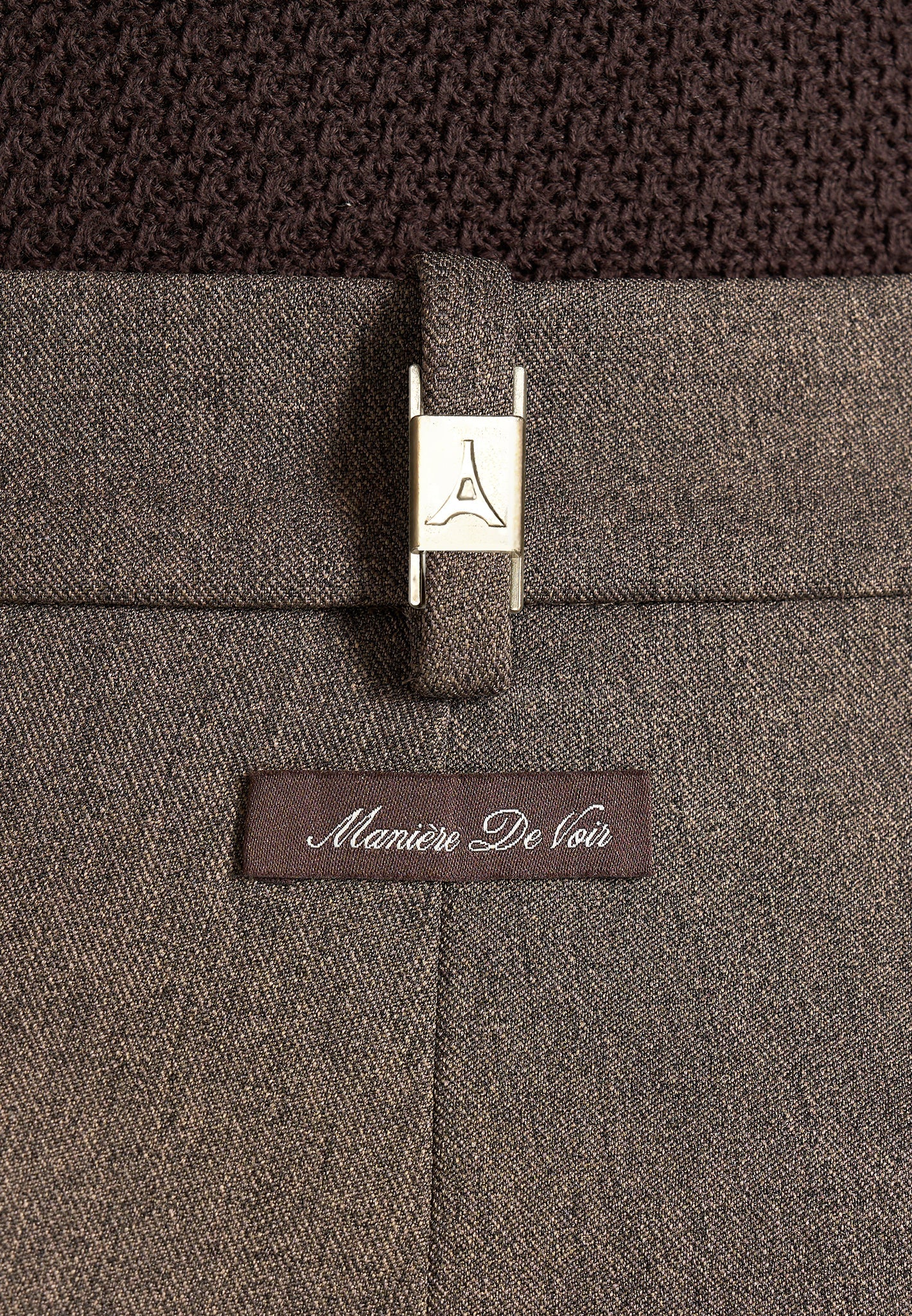Dorian - Relaxed Fit Pleated Textured Tailored Trousers - Taupe