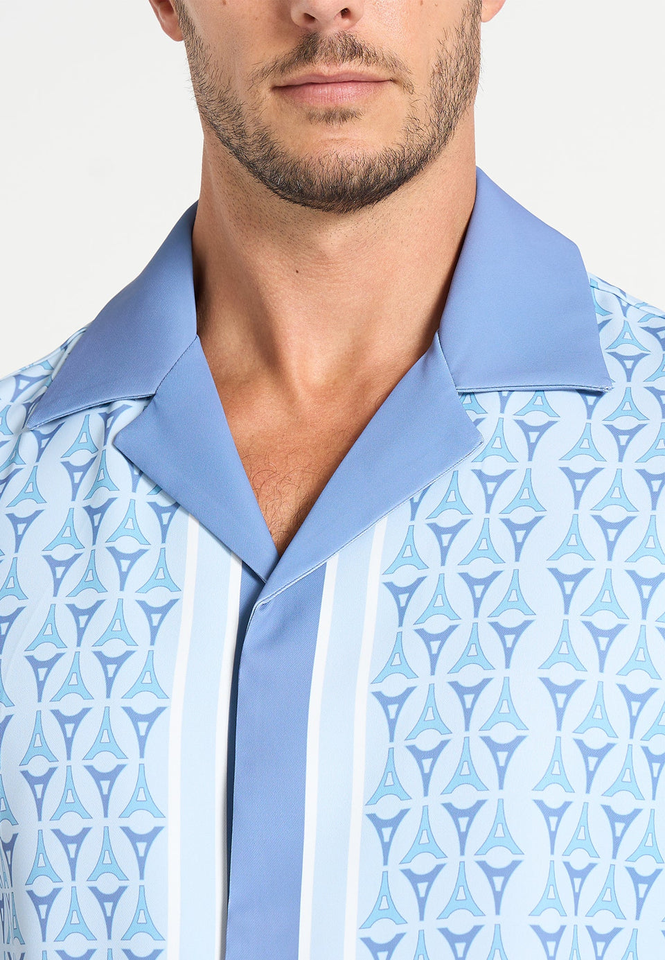 Eiffel Monogram Resort Shirt - Blue