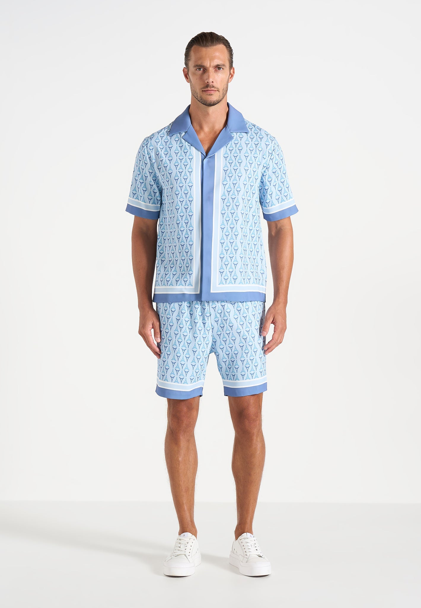Eiffel Monogram Resort Shirt - Blue