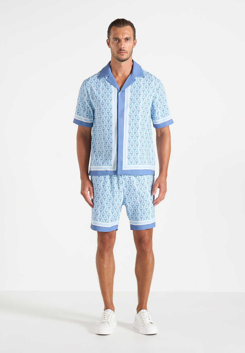 Eiffel Monogram Resort Shirt - Blue