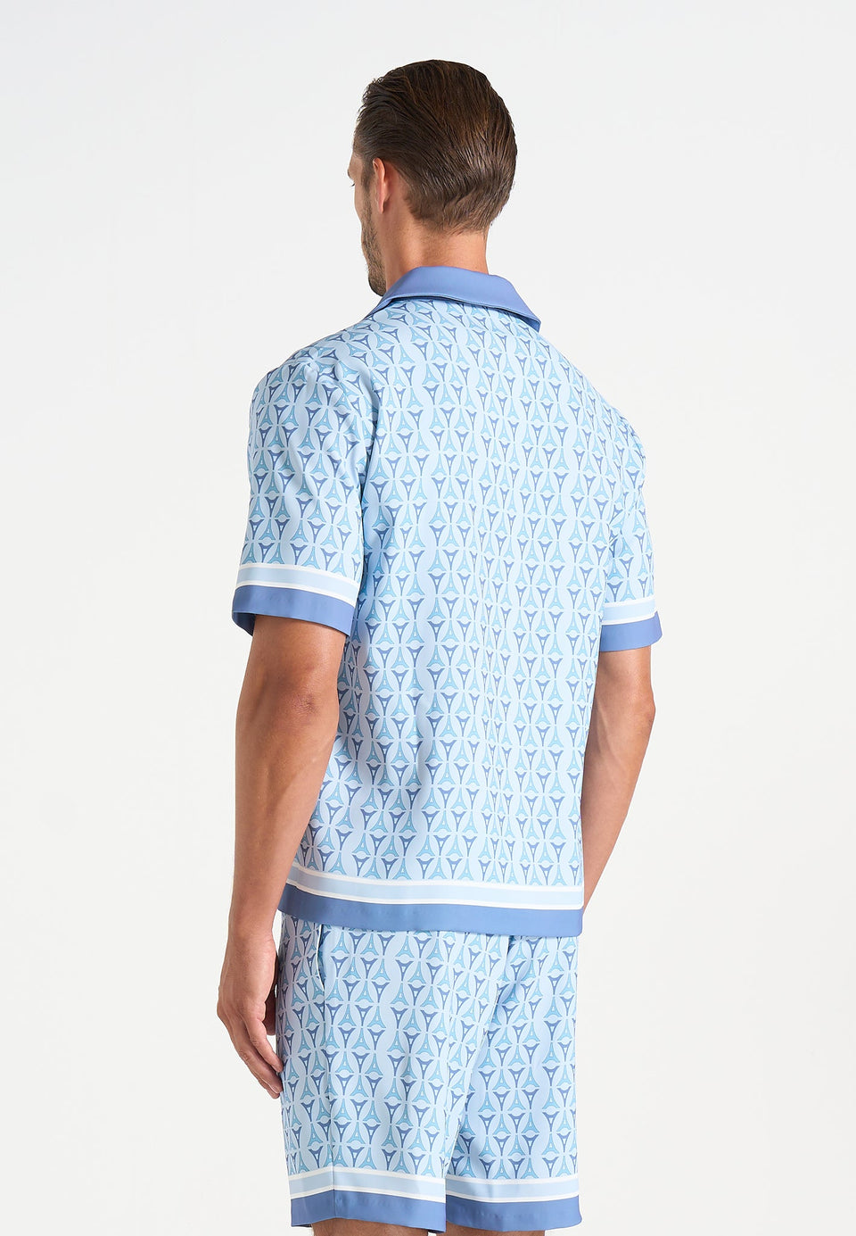 Eiffel Monogram Resort Shirt - Blue