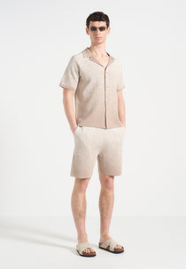 Martial - Ombré Knit Revere Shirt - Beige/White