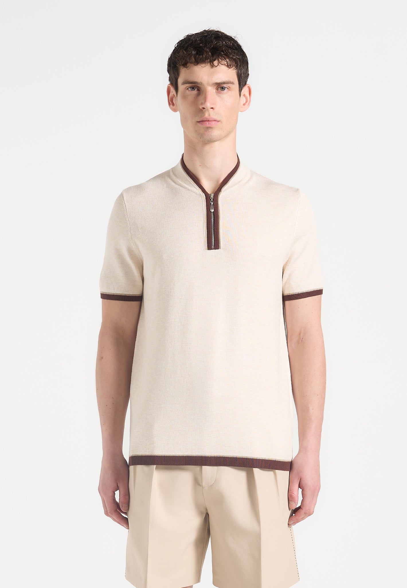 crew-neck-zip-polo-shirt-cream