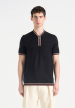 crew-neck-zip-polo-shirt-black