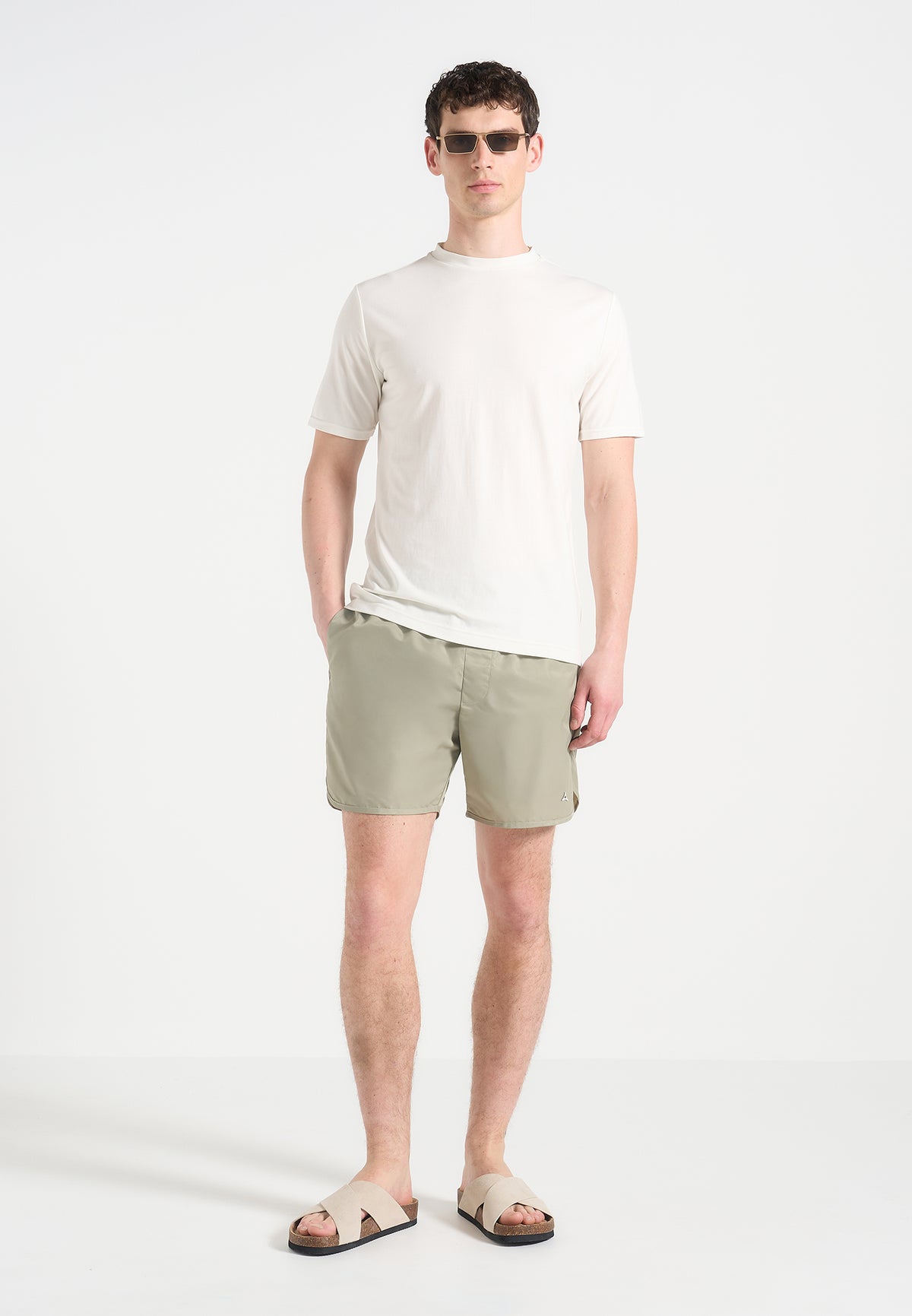 Yvon - Polished Nylon Swim Shorts - Sage
