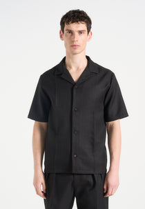 Felix - Tailored Shirt With Crease - Black