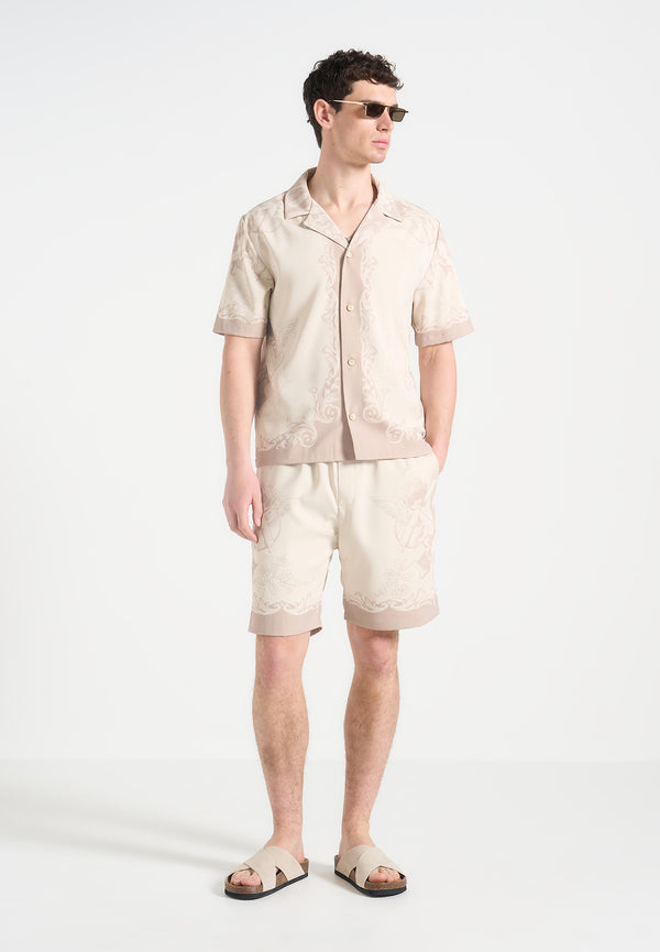 Marc - Signature Baroque Resort Shirt - Cream/Beige