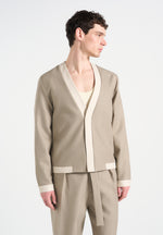 tailored-cardigan-with-contrast-placket-beige