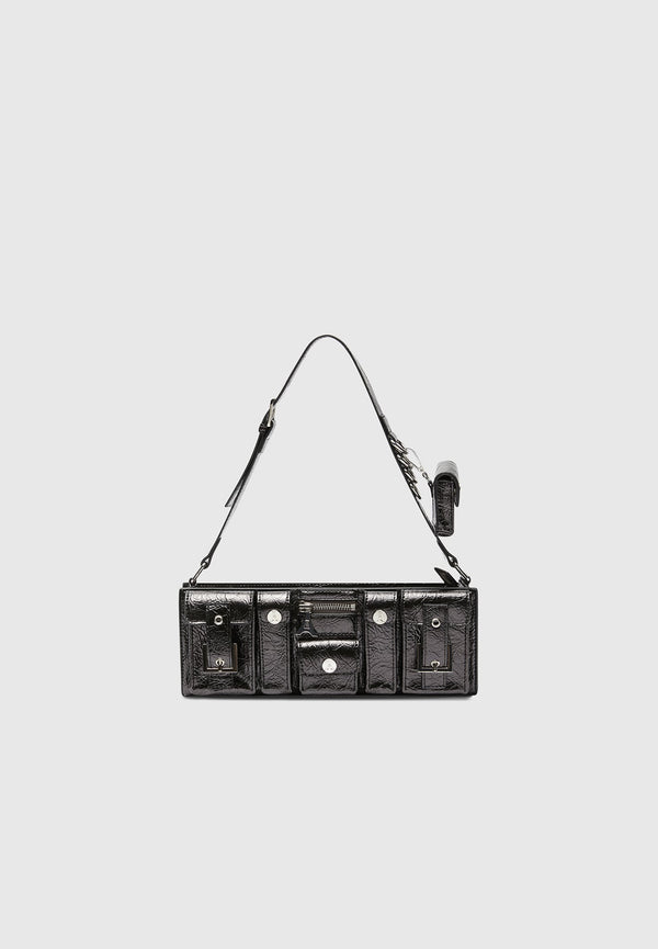 Multi Cargo Pocket Bag - Black Chrome