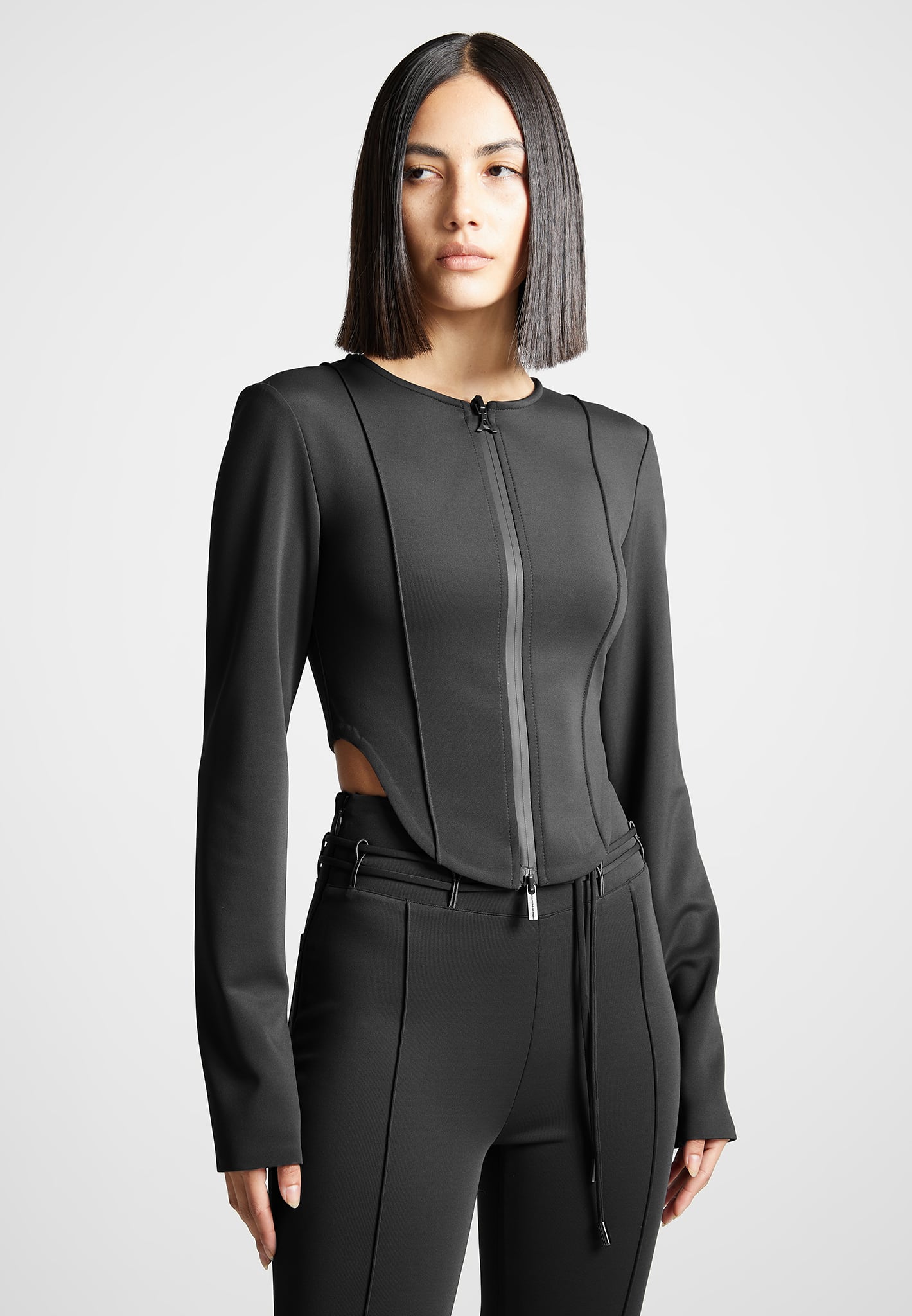 Neoprene Corset Jacket - Black | Manière De Voir