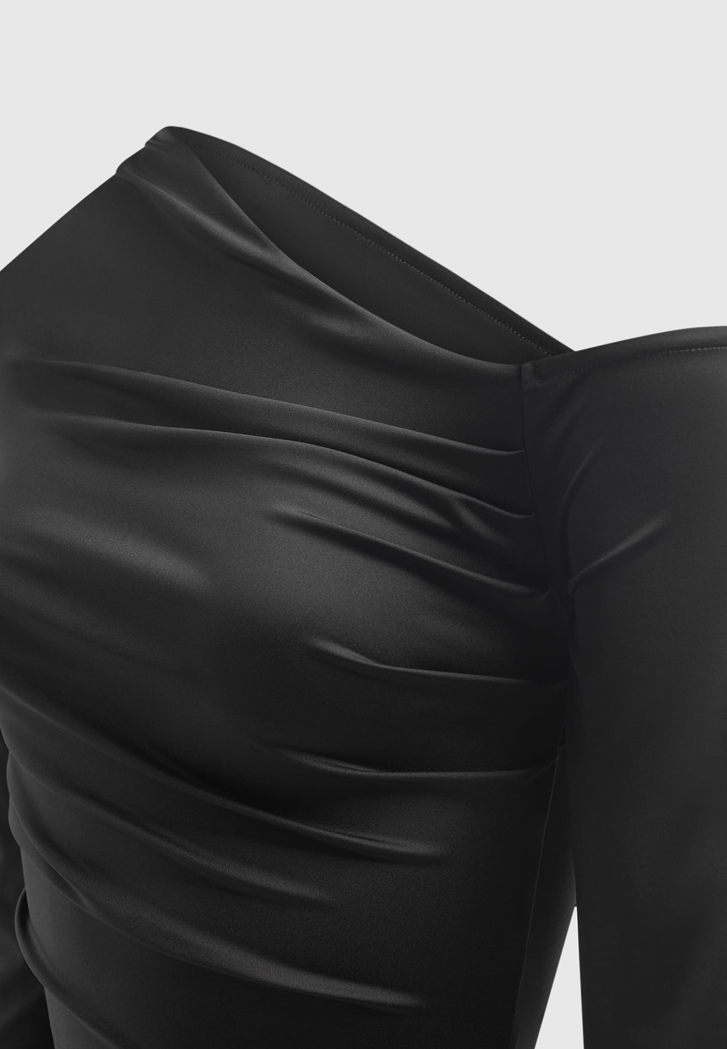neoprene-gathered-bodysuit-black