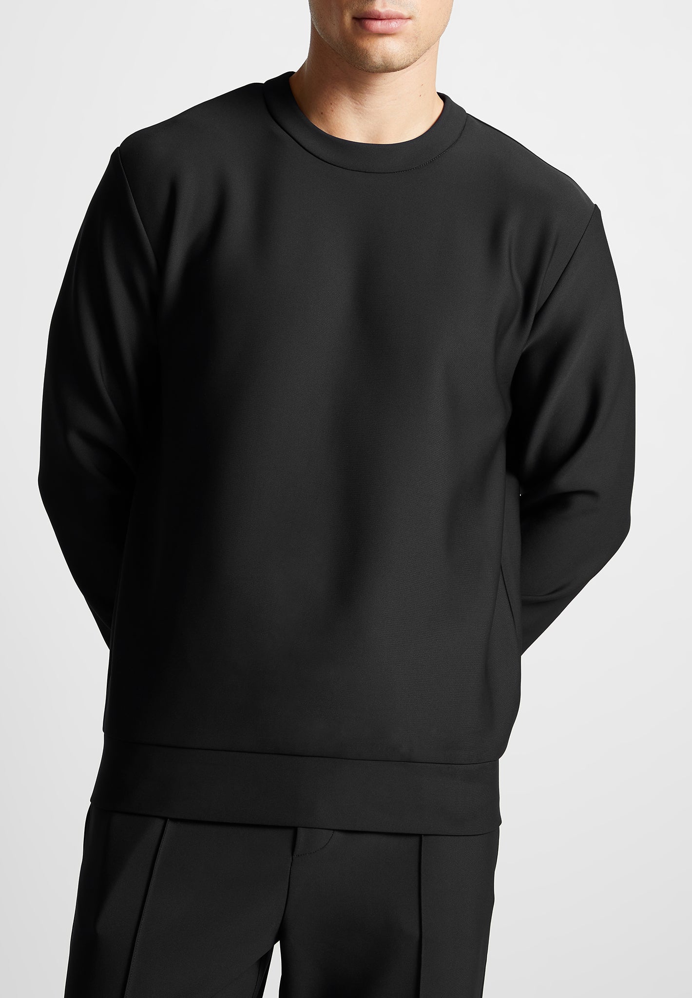 neoprene-regular-fit-crew-neck-jumper-black