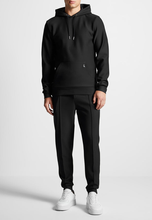 Neoprene Regular Fit Hoodie - Black