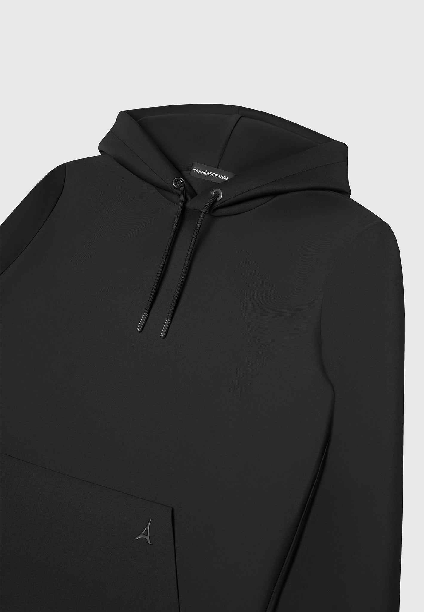 neoprene-regular-fit-hoodie-black