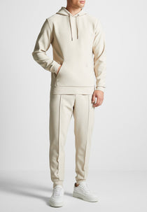 Neoprene Regular Fit Hoodie - Stone