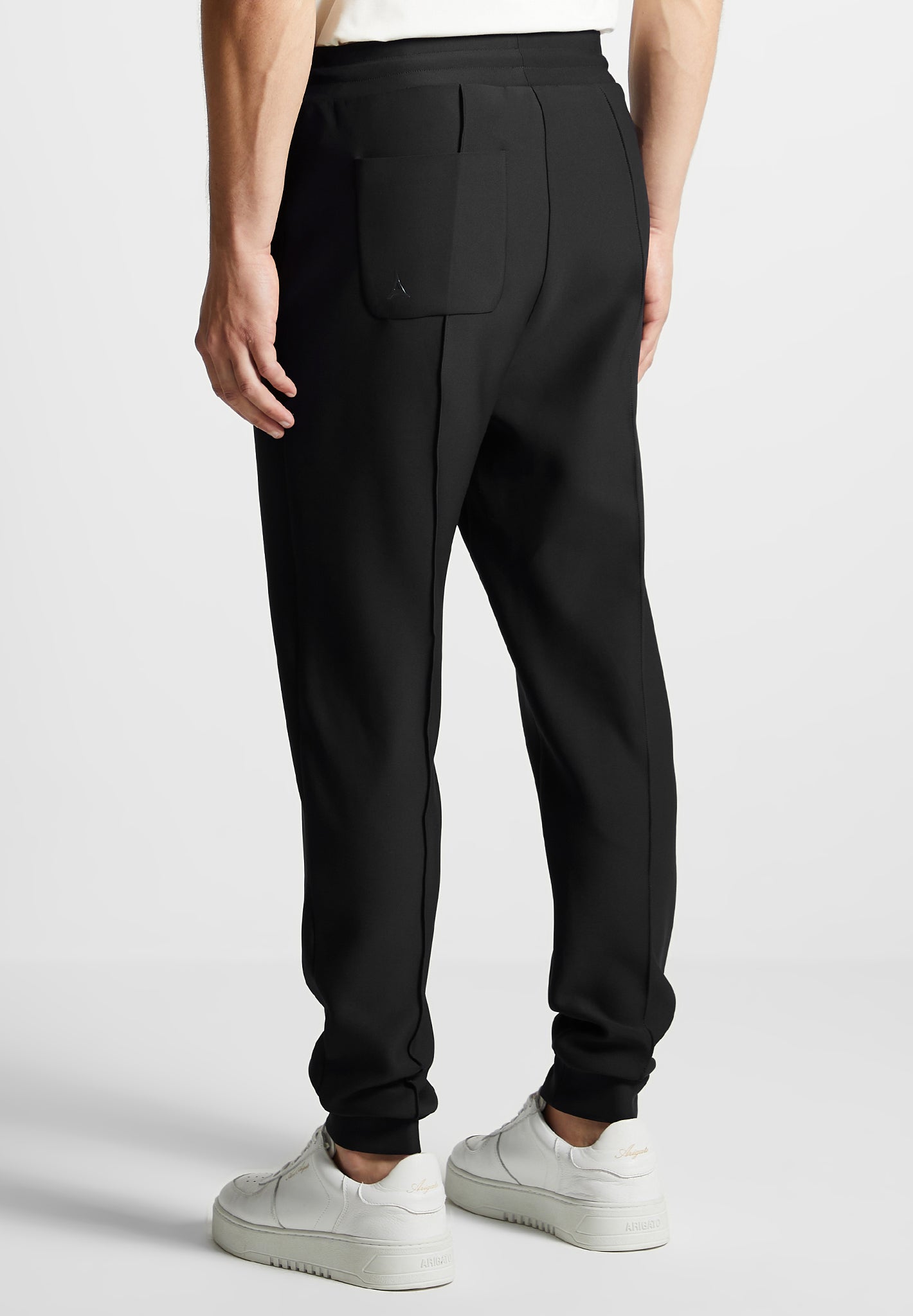 neoprene-tapered-fit-pintuck-joggers-black