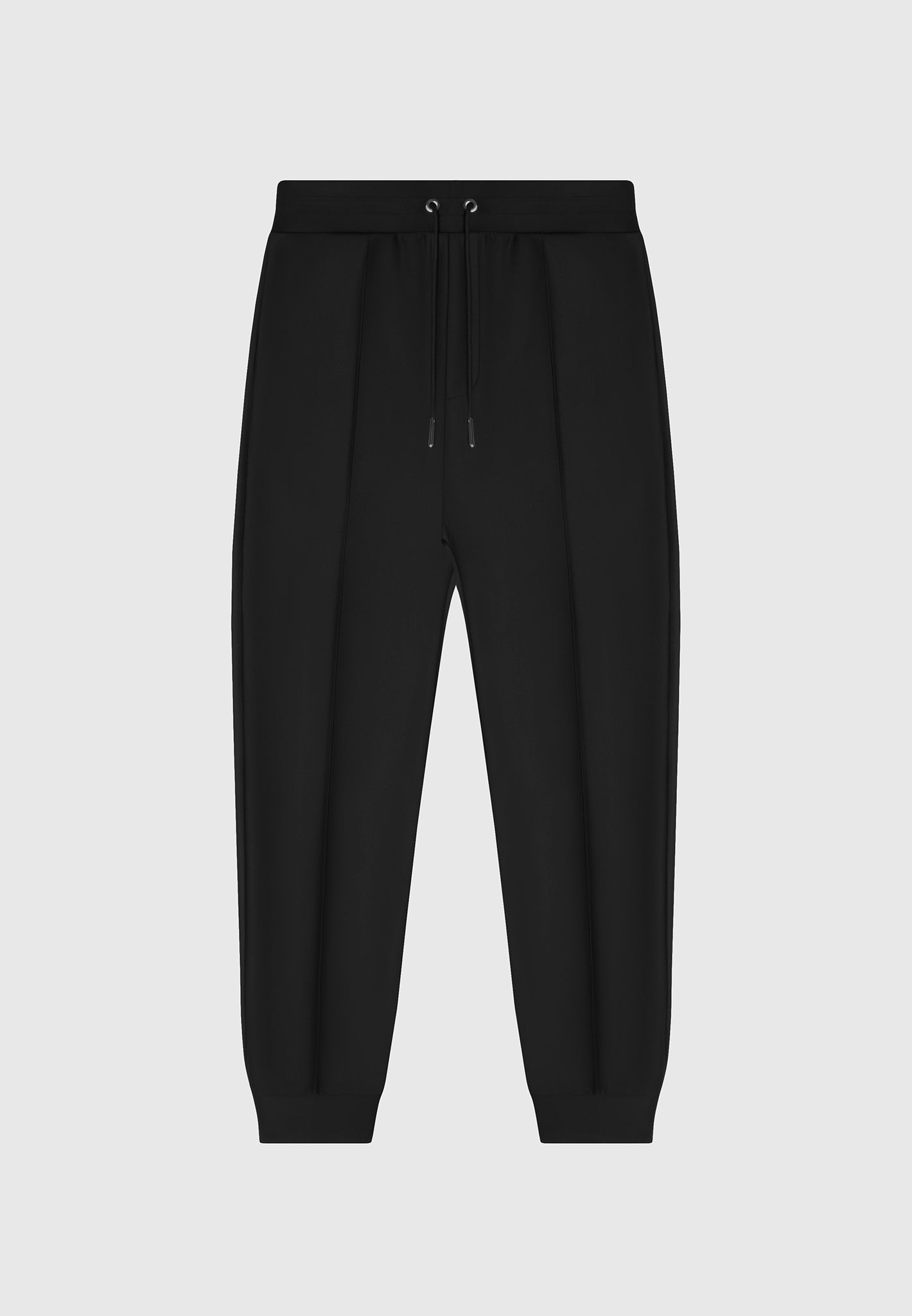 Éternel Neoprene Tapered Fit Pintuck Joggers - Black