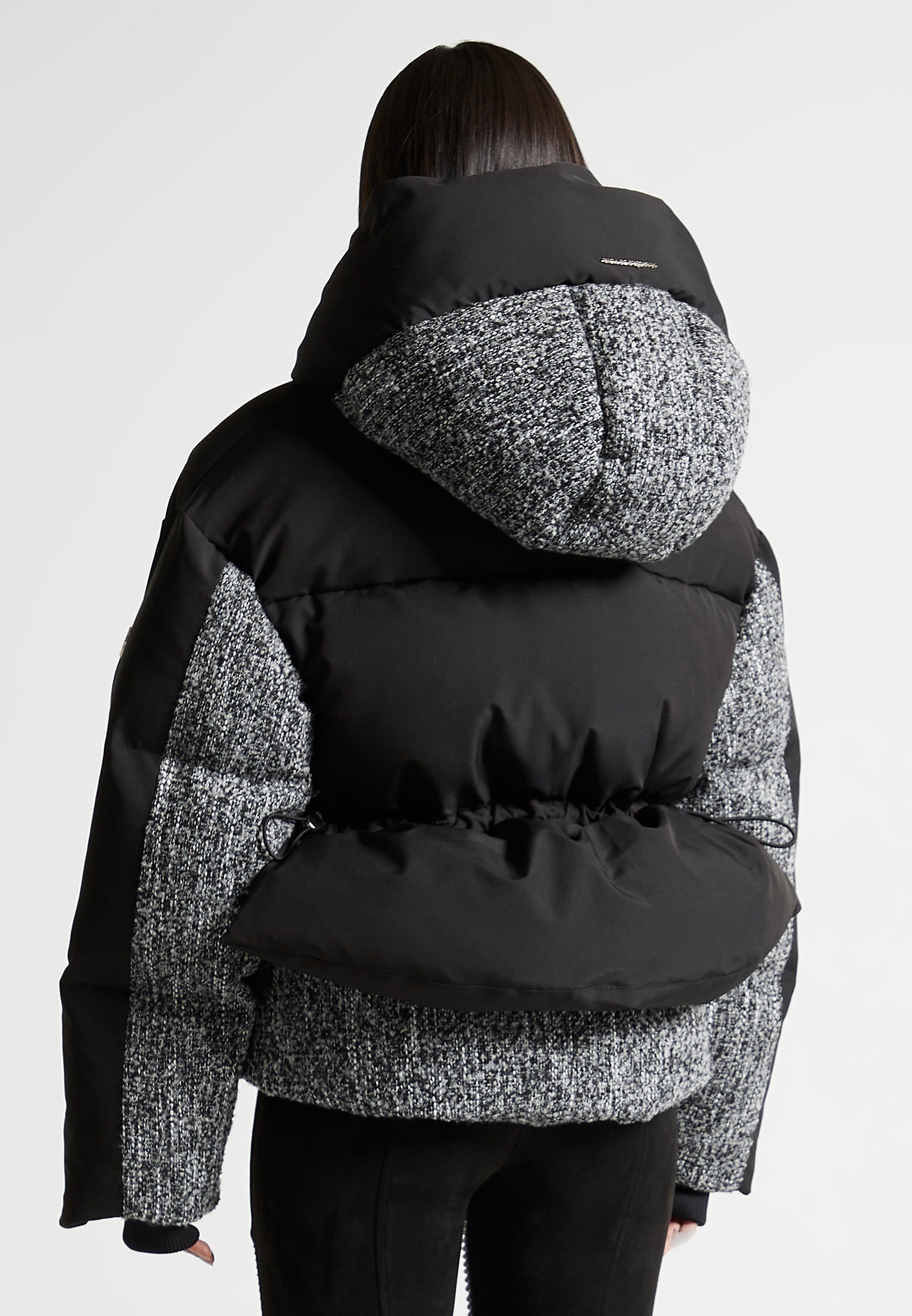 Tweed puffer best sale jacket