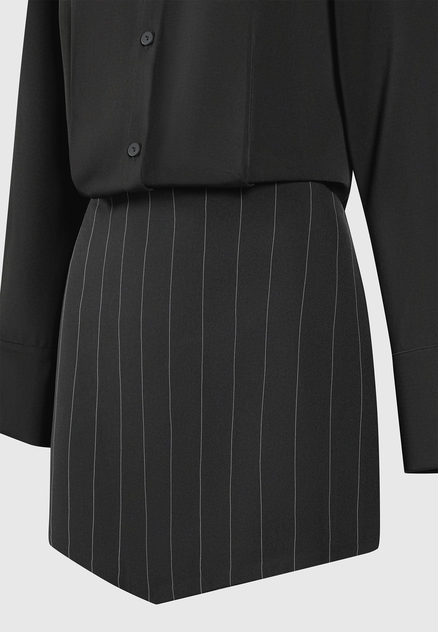 Pinstripe Skirt Shirt Dress
