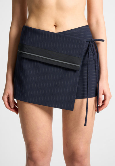 pinstripe-tailored-mini-skort-with-tie-navy