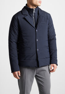 Quilted Blazer Jacket - Navy