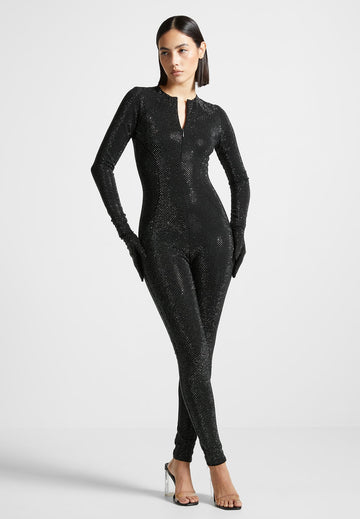 Knitted Contour Jumpsuit - Black | Manière De Voir