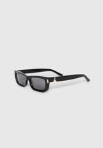 Milan - Curved-Frame Sunglasses - Black