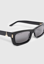 Milan - Curved-Frame Sunglasses - Black