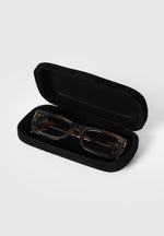 Milan - Curved-Frame Sunglasses - Brown