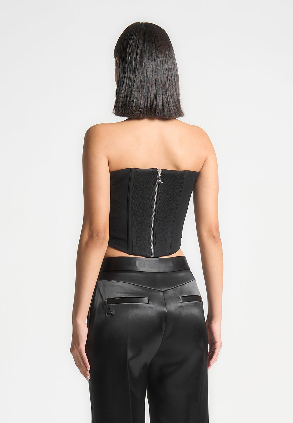 cora-satin-pintuck-bandeau-corset-top-black