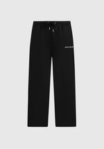 JS003 - Unisex Signature Wide Leg Joggers - Black