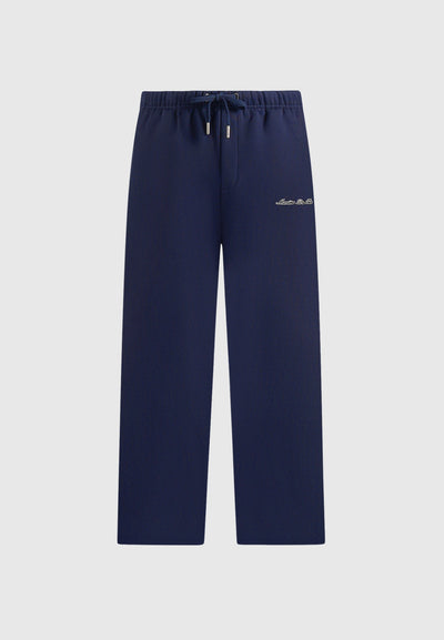 JS003 - Unisex Signature Wide Leg Joggers - Navy