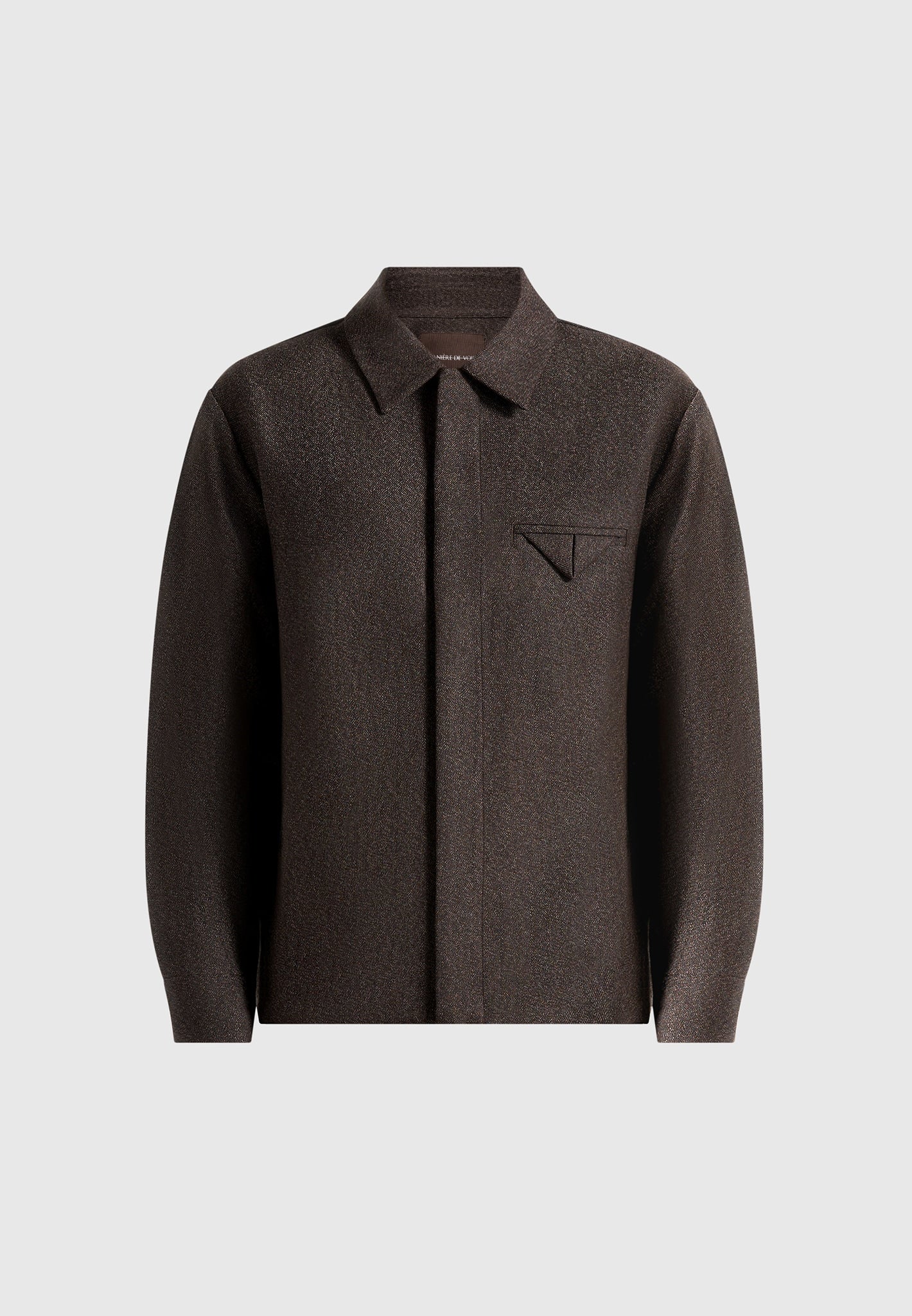 Elliot - Melange Tailored Shirt - Brown