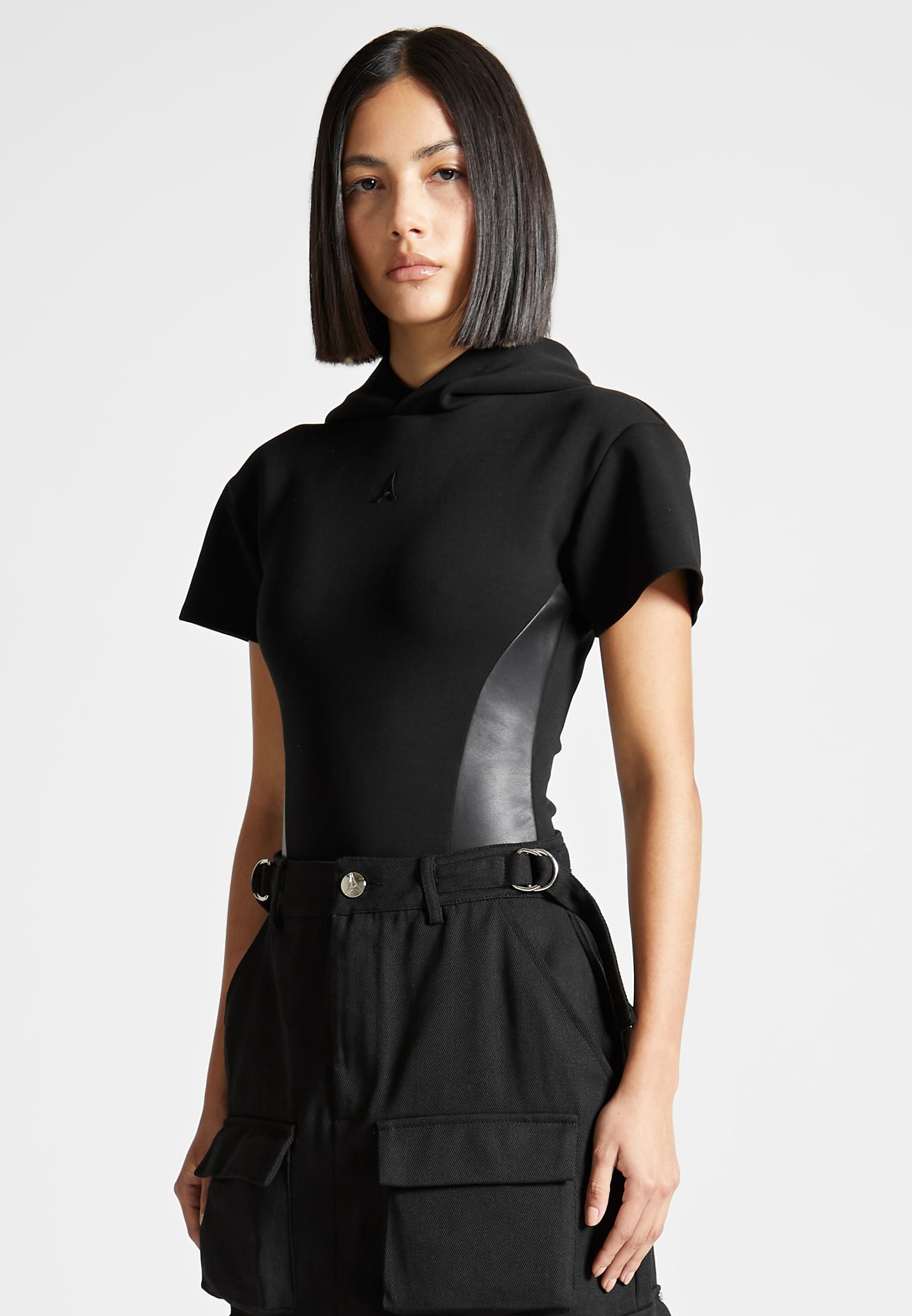 short-sleeve-bodysuit-with-hood-black