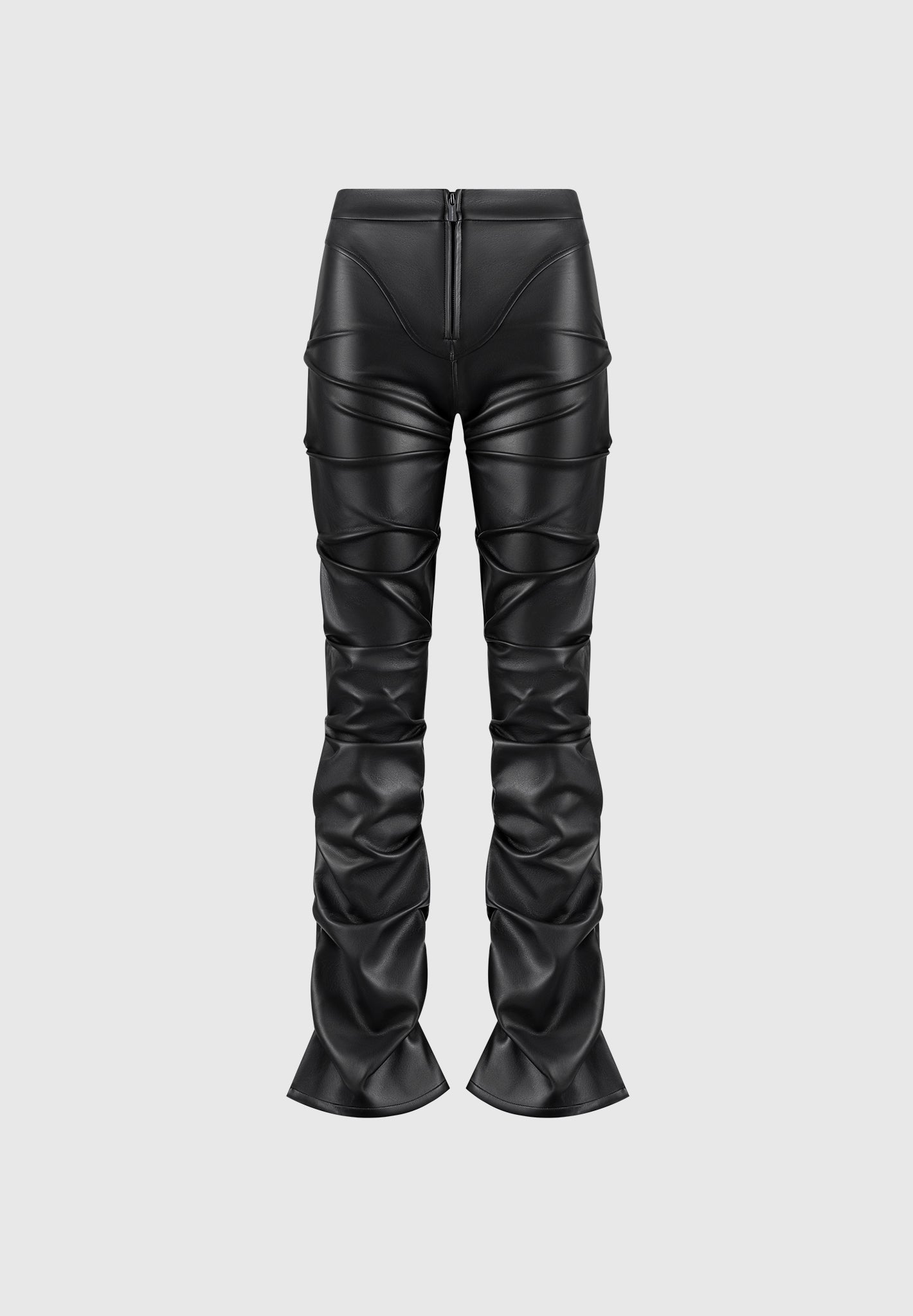 tacked-vegan-leather-flared-trousers-black-1