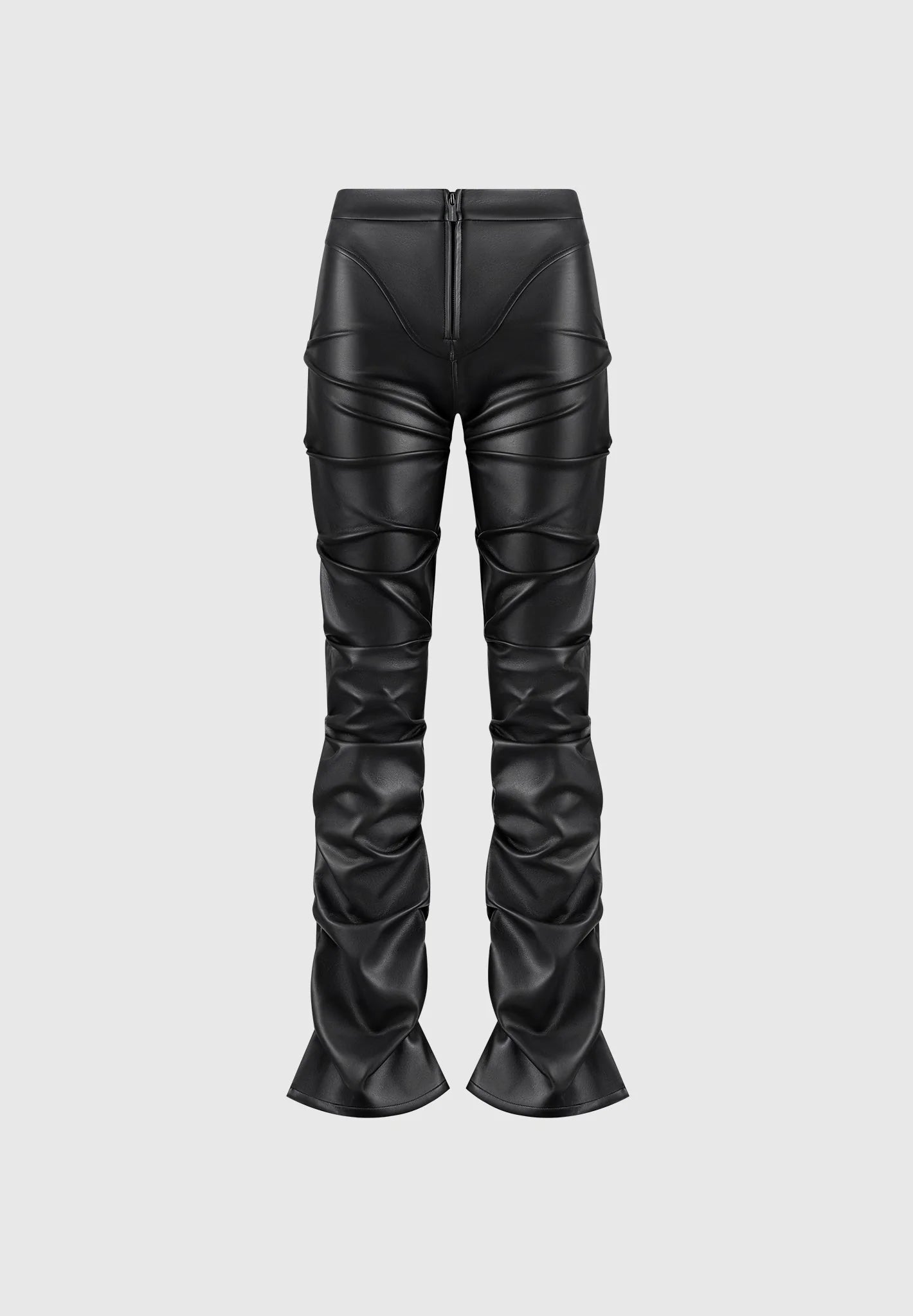 caroline-tacked-leather-fit-and-flare-trousers-black